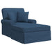 Chaise Lounge cu fustă albastru 91 x 157 x 91 cm țesătură - WALTI WALTI
