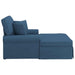 Chaise Lounge cu fustă albastru 91 x 157 x 91 cm țesătură - WALTI WALTI