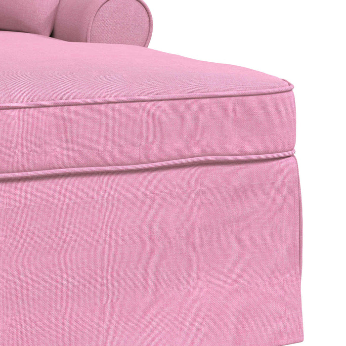 Chaise Lounge cu fustă cu pernă Roz 91 x 157 x 91 cm țesătură - WALTI WALTI