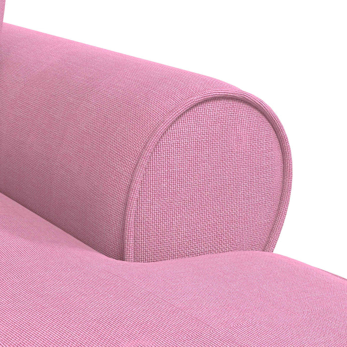 Chaise Lounge cu fustă cu pernă Roz 91 x 157 x 91 cm țesătură - WALTI WALTI