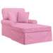 Chaise Lounge cu fustă cu pernă Roz 91 x 157 x 91 cm țesătură - WALTI WALTI