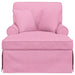 Chaise Lounge cu fustă cu pernă Roz 91 x 157 x 91 cm țesătură - WALTI WALTI
