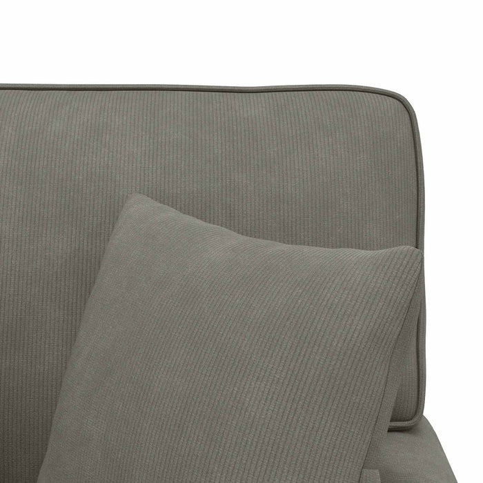 Chaise Lounge cu fustă 3 pcs Gri deschis Țesătură din corduroy - WALTI WALTI