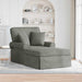 Chaise Lounge cu fustă 3 pcs Gri deschis Țesătură din corduroy - WALTI WALTI