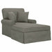 Chaise Lounge cu fustă 3 pcs Gri deschis Țesătură din corduroy - WALTI WALTI