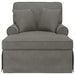 Chaise Lounge cu fustă 3 pcs Gri deschis Țesătură din corduroy - WALTI WALTI