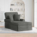 Chaise Lounge cu fustă 3 pcs Gri închis Țesătură din corduroy - WALTI WALTI