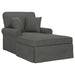 Chaise Lounge cu fustă 3 pcs Gri închis Țesătură din corduroy - WALTI WALTI