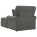 Chaise Lounge cu fustă 3 pcs Gri închis Țesătură din corduroy - WALTI WALTI