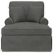 Chaise Lounge cu fustă 3 pcs Gri închis Țesătură din corduroy - WALTI WALTI