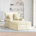 Chaise Lounge cu fustă 3 pcs Crem Țesătură din corduroy - WALTI WALTI