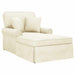 Chaise Lounge cu fustă 3 pcs Crem Țesătură din corduroy - WALTI WALTI