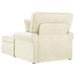 Chaise Lounge cu fustă 3 pcs Crem Țesătură din corduroy - WALTI WALTI