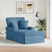 Chaise Lounge cu fustă 3 pcs albastru Țesătură din corduroy - WALTI WALTI