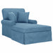 Chaise Lounge cu fustă 3 pcs albastru Țesătură din corduroy - WALTI WALTI