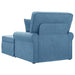 Chaise Lounge cu fustă 3 pcs albastru Țesătură din corduroy - WALTI WALTI