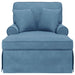 Chaise Lounge cu fustă 3 pcs albastru Țesătură din corduroy - WALTI WALTI