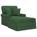 Chaise Lounge cu fustă 3 pcs Verde Junglă Țesătură din corduroy - WALTI WALTI