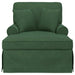 Chaise Lounge cu fustă 3 pcs Verde Junglă Țesătură din corduroy - WALTI WALTI