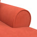 Chaise Lounge cu fustă cu pernă cu pernă 3 pcs Roșu portocalie - WALTI WALTI