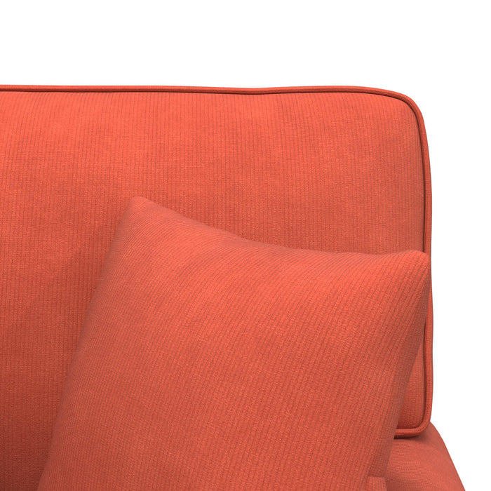 Chaise Lounge cu fustă cu pernă cu pernă 3 pcs Roșu portocalie - WALTI WALTI