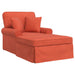 Chaise Lounge cu fustă cu pernă cu pernă 3 pcs Roșu portocalie - WALTI WALTI