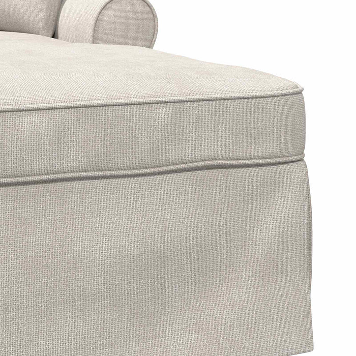 Chaise Lounge cu fustă cu pernă Crem 157 x 91 x 91 cm ARES WALTI