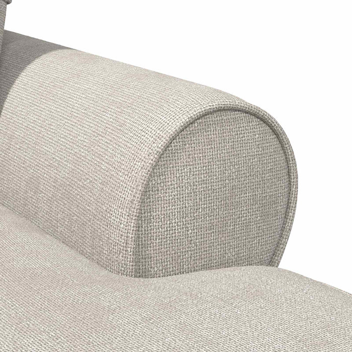Chaise Lounge cu fustă cu pernă Crem 157 x 91 x 91 cm ARES WALTI