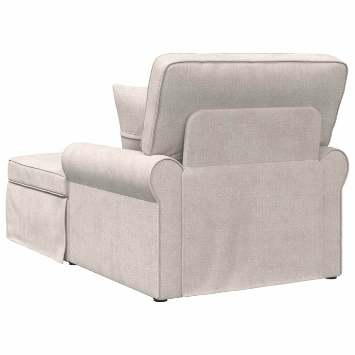 Chaise Lounge cu fustă cu pernă Crem 157 x 91 x 91 cm ARES WALTI