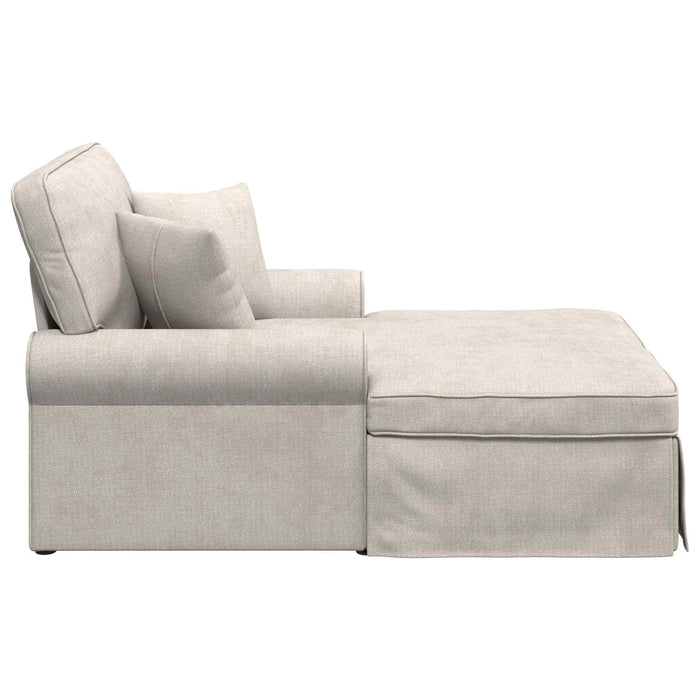 Chaise Lounge cu fustă cu pernă Crem 157 x 91 x 91 cm ARES WALTI