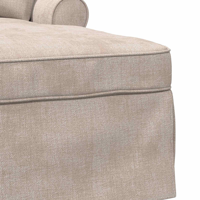 Chaise Lounge cu fustă cu pernă Bej 157 x 91 x 91 cm ARES WALTI