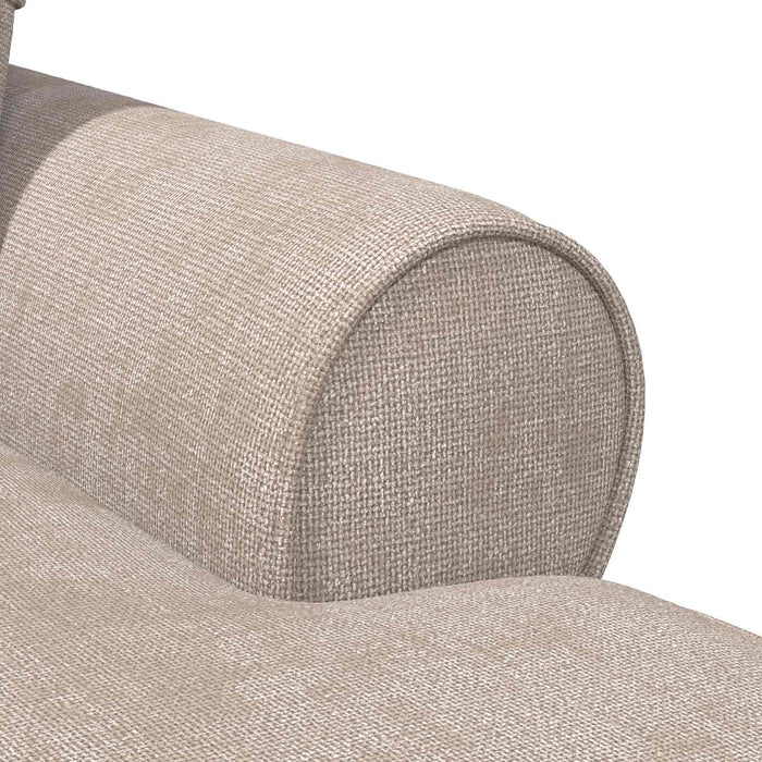 Chaise Lounge cu fustă cu pernă Bej 157 x 91 x 91 cm ARES WALTI