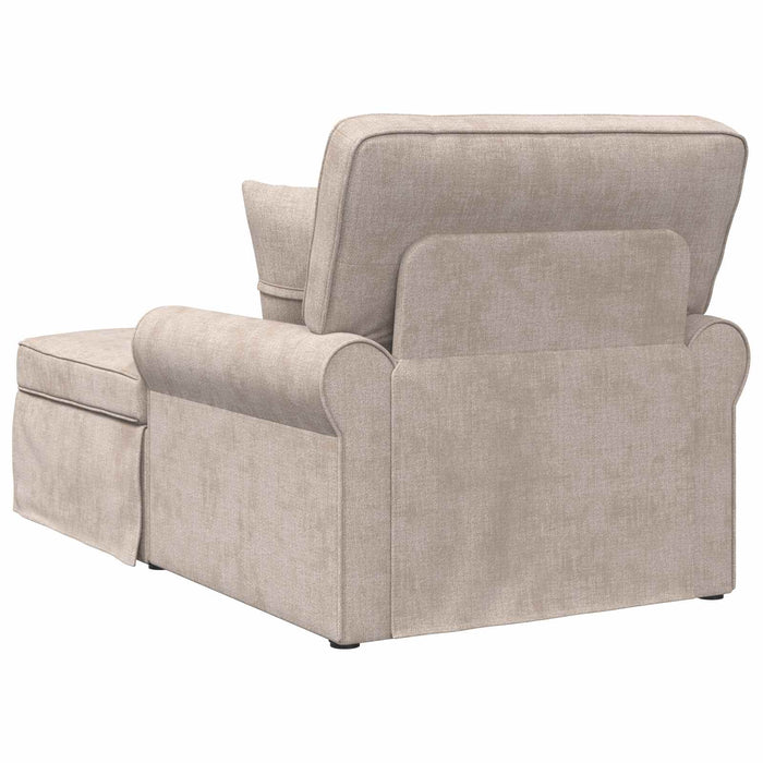 Chaise Lounge cu fustă cu pernă Bej 157 x 91 x 91 cm ARES WALTI