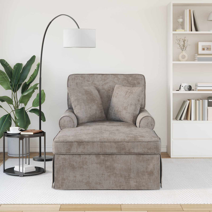 Chaise Lounge cu fustă cu pernă Nisipiu 157 x 91 x 91 cm ARES WALTI