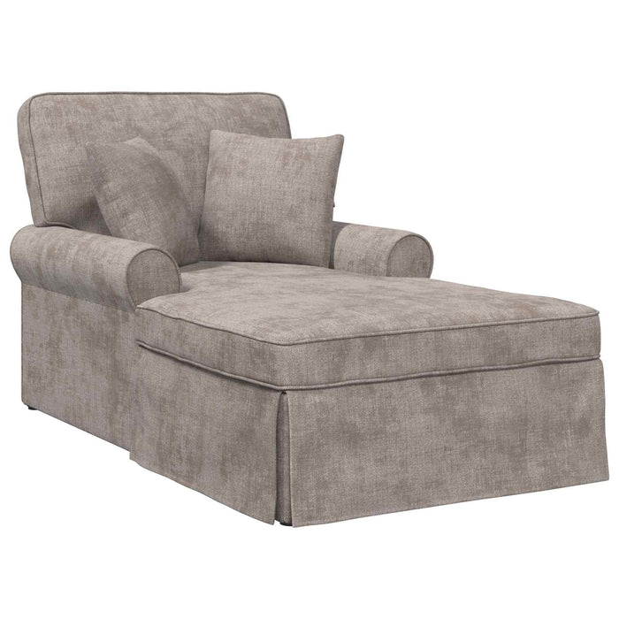 Chaise Lounge cu fustă cu pernă Nisipiu 157 x 91 x 91 cm ARES WALTI