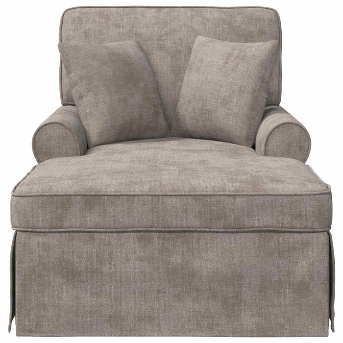 Chaise Lounge cu fustă cu pernă Nisipiu 157 x 91 x 91 cm ARES WALTI