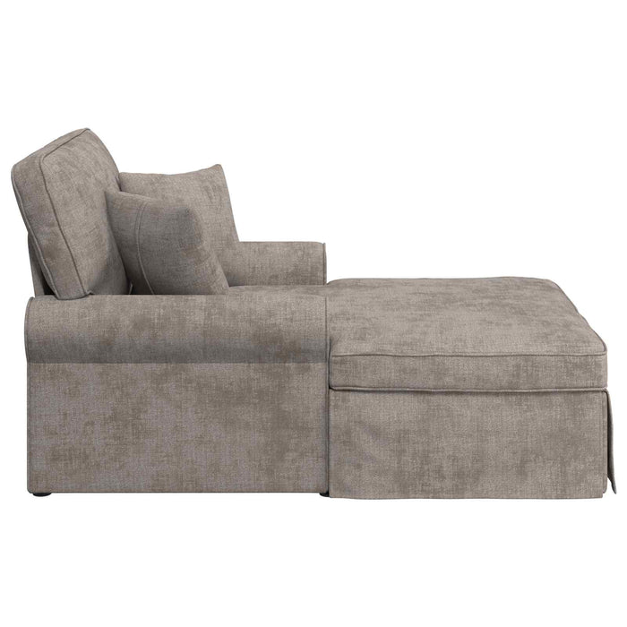 Chaise Lounge cu fustă cu pernă Nisipiu 157 x 91 x 91 cm ARES WALTI