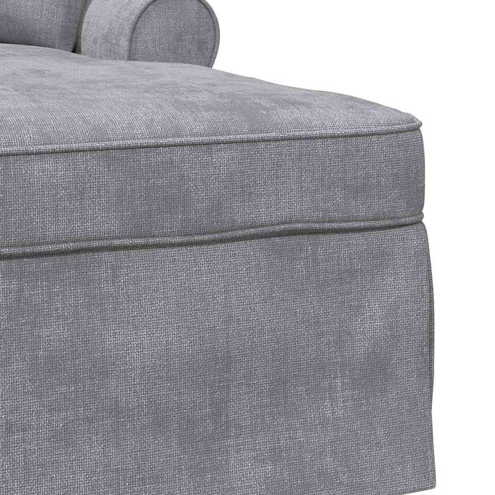 Chaise Lounge cu fustă Gri deschis 157 x 91 x 91 cm ARES WALTI