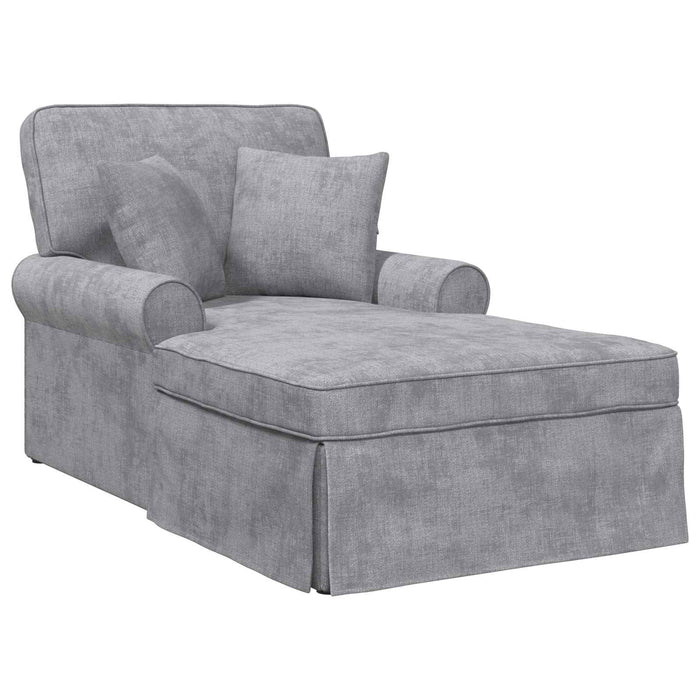 Chaise Lounge cu fustă Gri deschis 157 x 91 x 91 cm ARES WALTI
