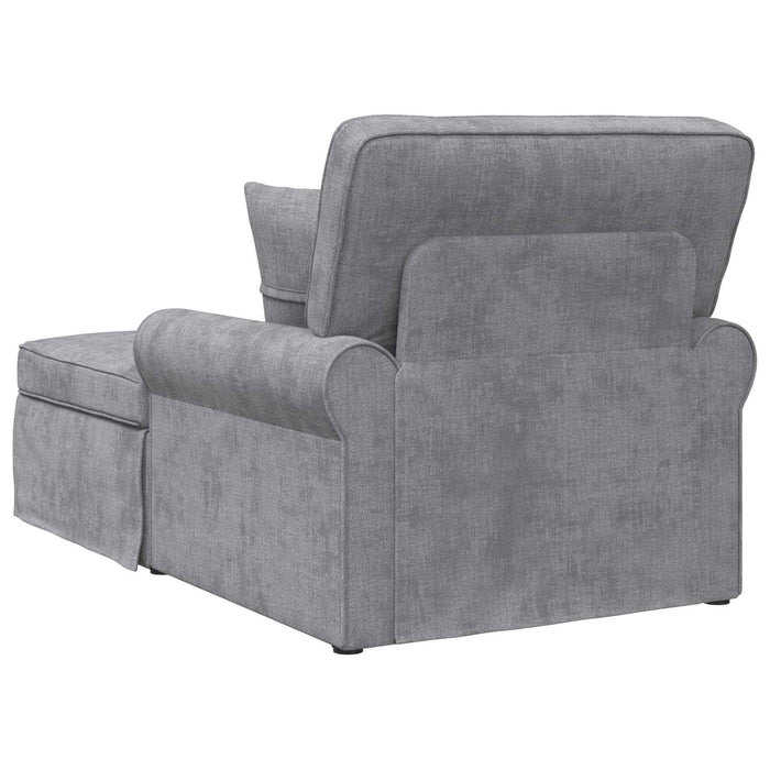 Chaise Lounge cu fustă Gri deschis 157 x 91 x 91 cm ARES WALTI