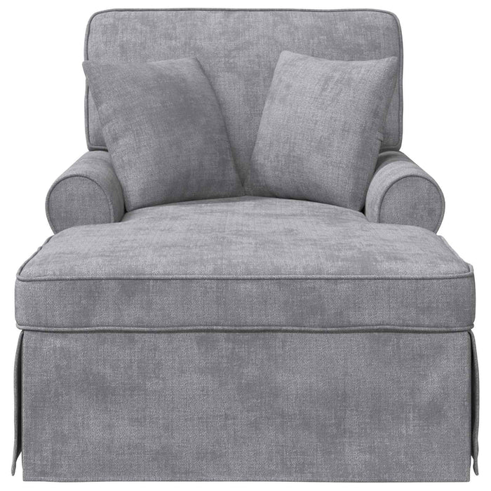 Chaise Lounge cu fustă Gri deschis 157 x 91 x 91 cm ARES WALTI