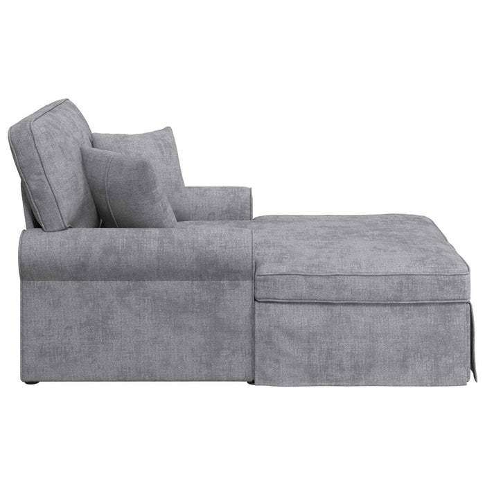 Chaise Lounge cu fustă Gri deschis 157 x 91 x 91 cm ARES WALTI