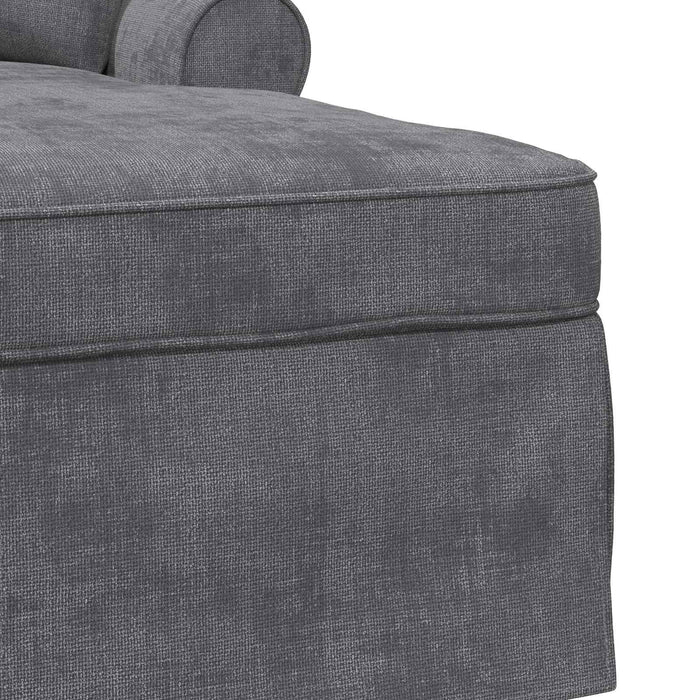 Chaise Lounge cu fustă Gri închis 157 x 91 x 91 cm ARES WALTI