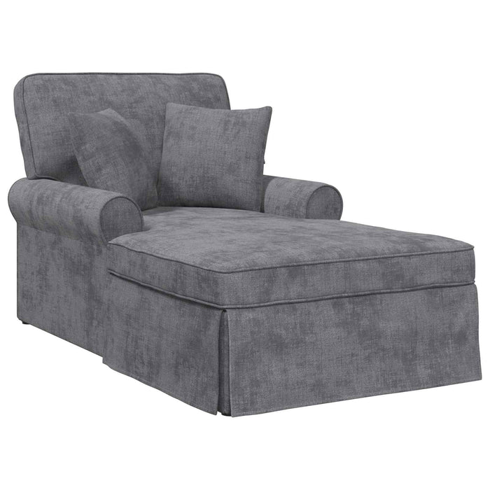 Chaise Lounge cu fustă Gri închis 157 x 91 x 91 cm ARES WALTI