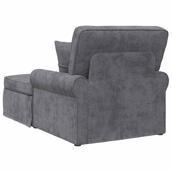 Chaise Lounge cu fustă Gri închis 157 x 91 x 91 cm ARES WALTI
