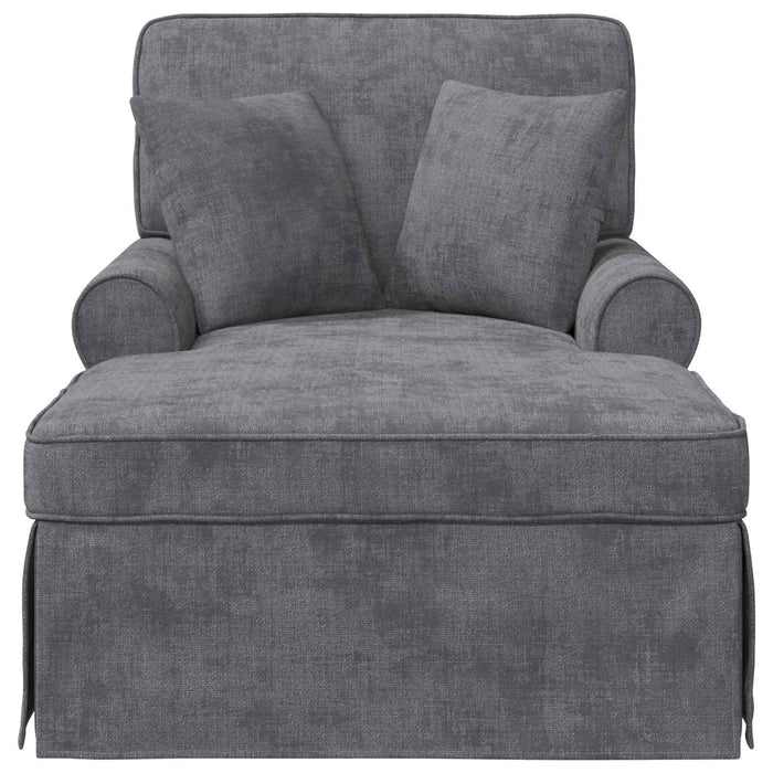 Chaise Lounge cu fustă Gri închis 157 x 91 x 91 cm ARES WALTI
