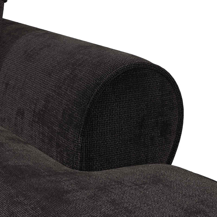 Chaise Lounge cu fustă cu pernă Negru 157 x 91 x 91 cm ARES WALTI