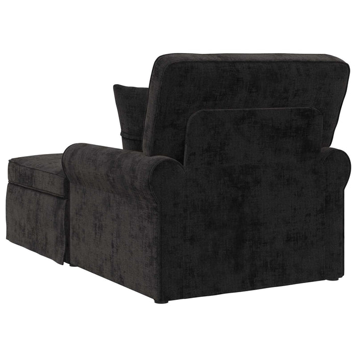 Chaise Lounge cu fustă cu pernă Negru 157 x 91 x 91 cm ARES WALTI