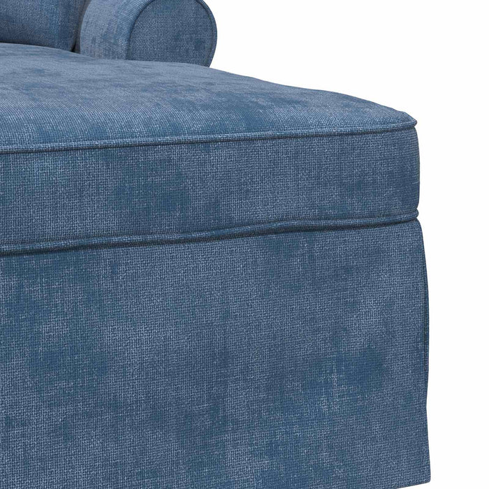 Chaise Lounge cu fustă cu pernă albastru 157 x 91 x 91 cm ARES WALTI