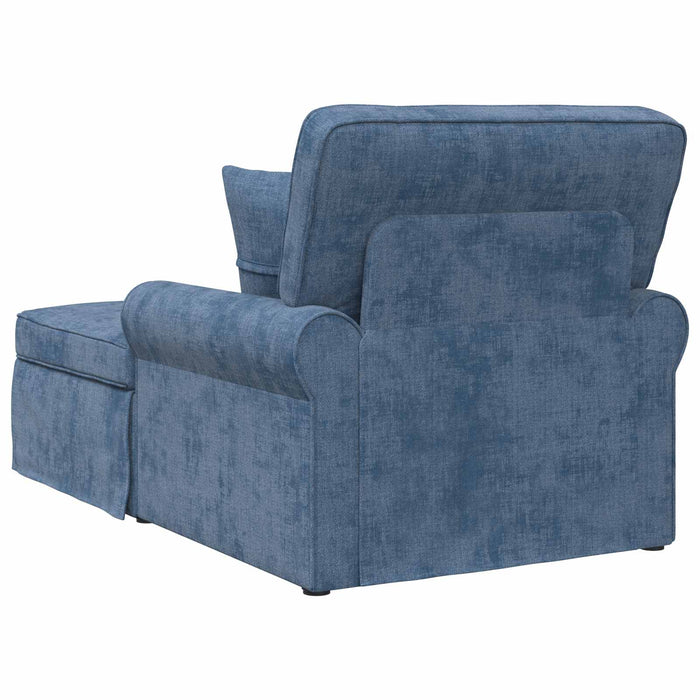 Chaise Lounge cu fustă cu pernă albastru 157 x 91 x 91 cm ARES WALTI